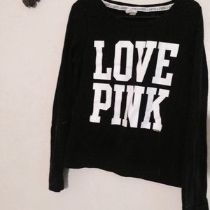 Victoria Secret Pink black and white sweater